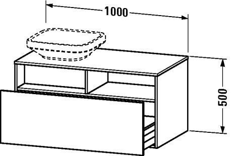 Тумба подвесная под консоль Duravit DuraStyle DS6784L7979 орех натуральный