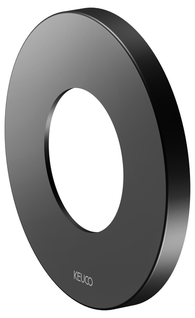 Настенная розетка круглая для термостата и запорных вентилей KEUCO IXMO 59556 370091 105 мм, чёрный матовый
