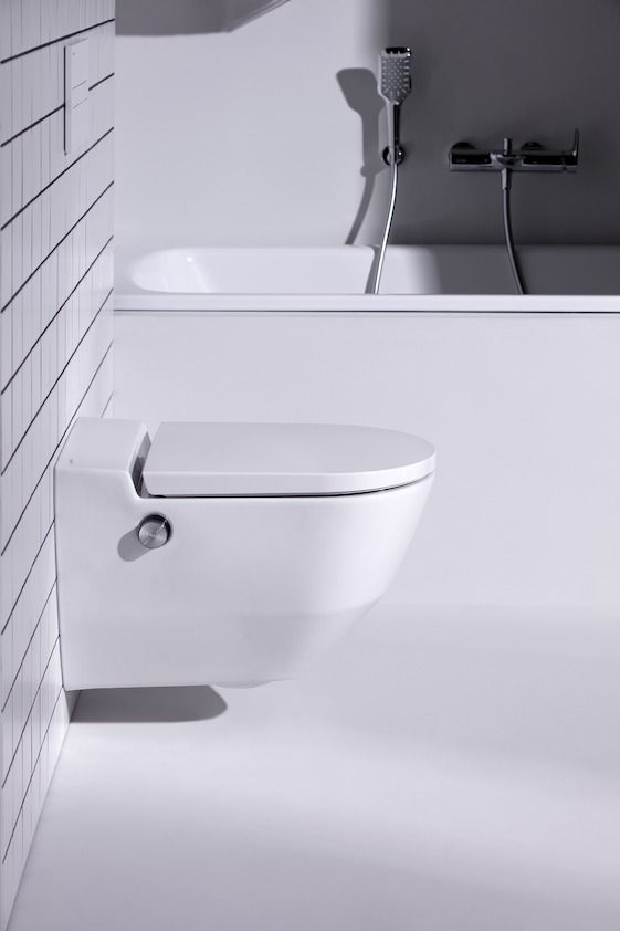Унитаз-биде подвесной безободковый Laufen Cleanet Navia  8.2060.1.400.717.1  белый, покрытие LCC, внешний подвод воды
