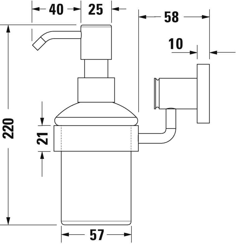 Дозатор Duravit D-Code 0099161000 хром
