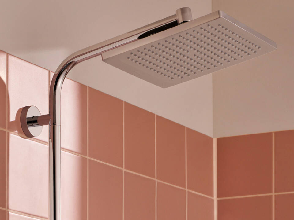 Квадратный верхний душ без держателя Hansgrohe Crometta E 240 1jet 26726670 цвет Чёрный матовый