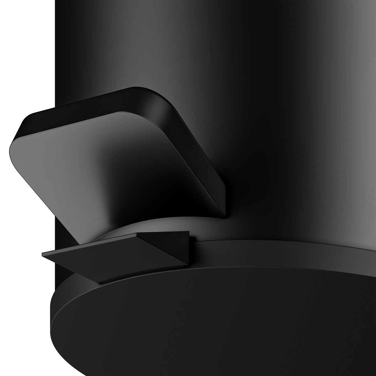 Ведро для мусора настенное с крышкой 3л KEUCO PLAN 14977 370000 Чёрный матовый