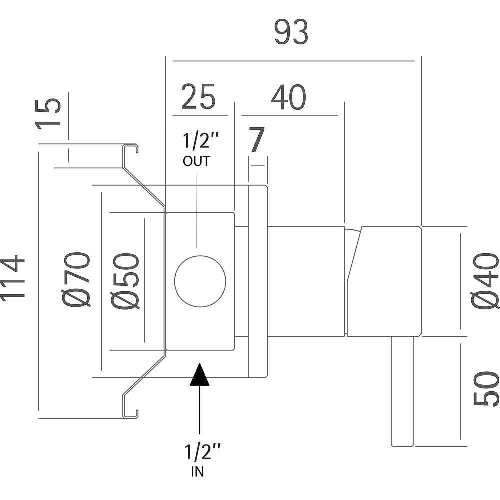 Переключатель на 2 потока CISAL Xion XI000200D1 цвет Нержавеющая сталь