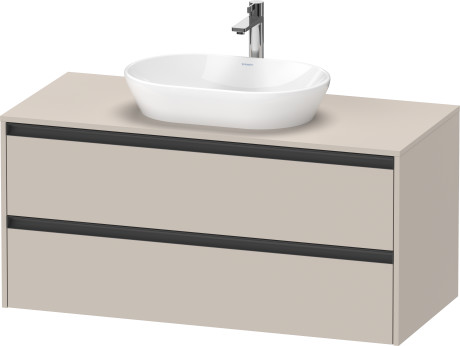Тумба подвесная под раковину DURAVIT KETHO.2 K24897091910000 550 мм х 1200 мм х 568 мм, серо-коричневый матовый