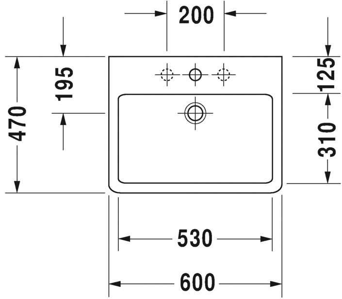 Раковина подвесная Duravit Vero 0454600027 60х47см