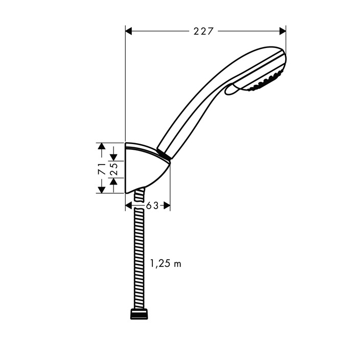 Душевой гарнитур Hansgrohe Crometta 85 Multi/Porter`C 27568000 Хром