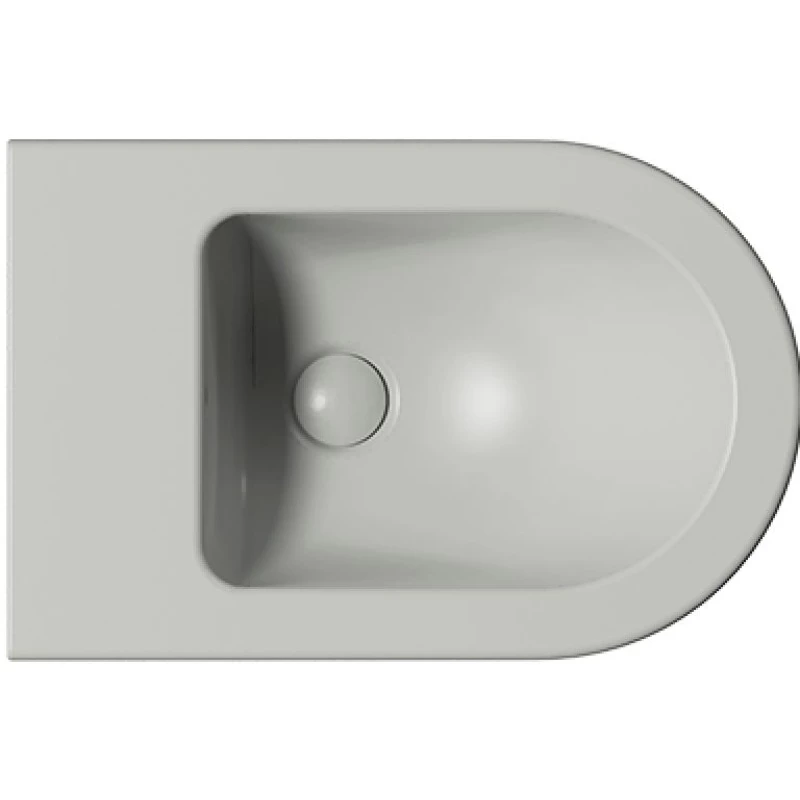 Биде подвесное GSI PURA 8865FR5117 550 мм х 360 мм, с отверстием под смеситель, с переливом, с креплением, цвет Cenere Matte (старый артикул 8865117/ 8865FR2117)