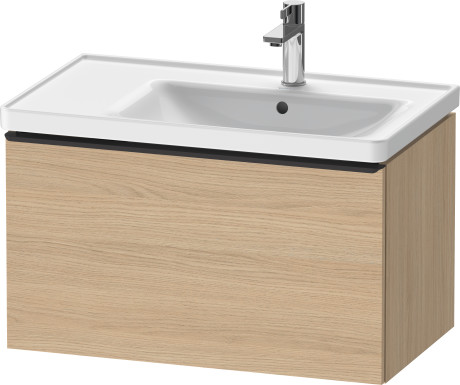 Тумба подвесная под раковину DURAVIT D-Neo DE425503030 784 мм х 452 мм, с одним выдвижным ящиком, натуральный дуб
