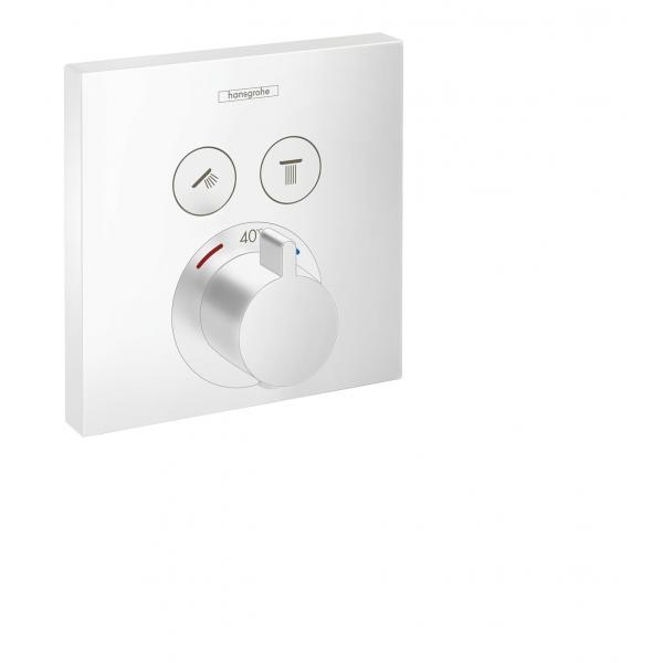 Термостат Нansgrohe ShowerSelect 15763700 для 2 потребителей белый матовый