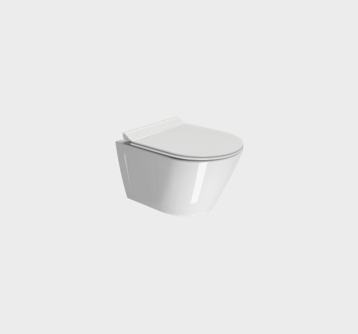 Унитаз подвесной GSI NORM NEW 8620FR511 500 мм х 360 мм, c Genius Flush, с крепежом, цвет Белый глянцевый