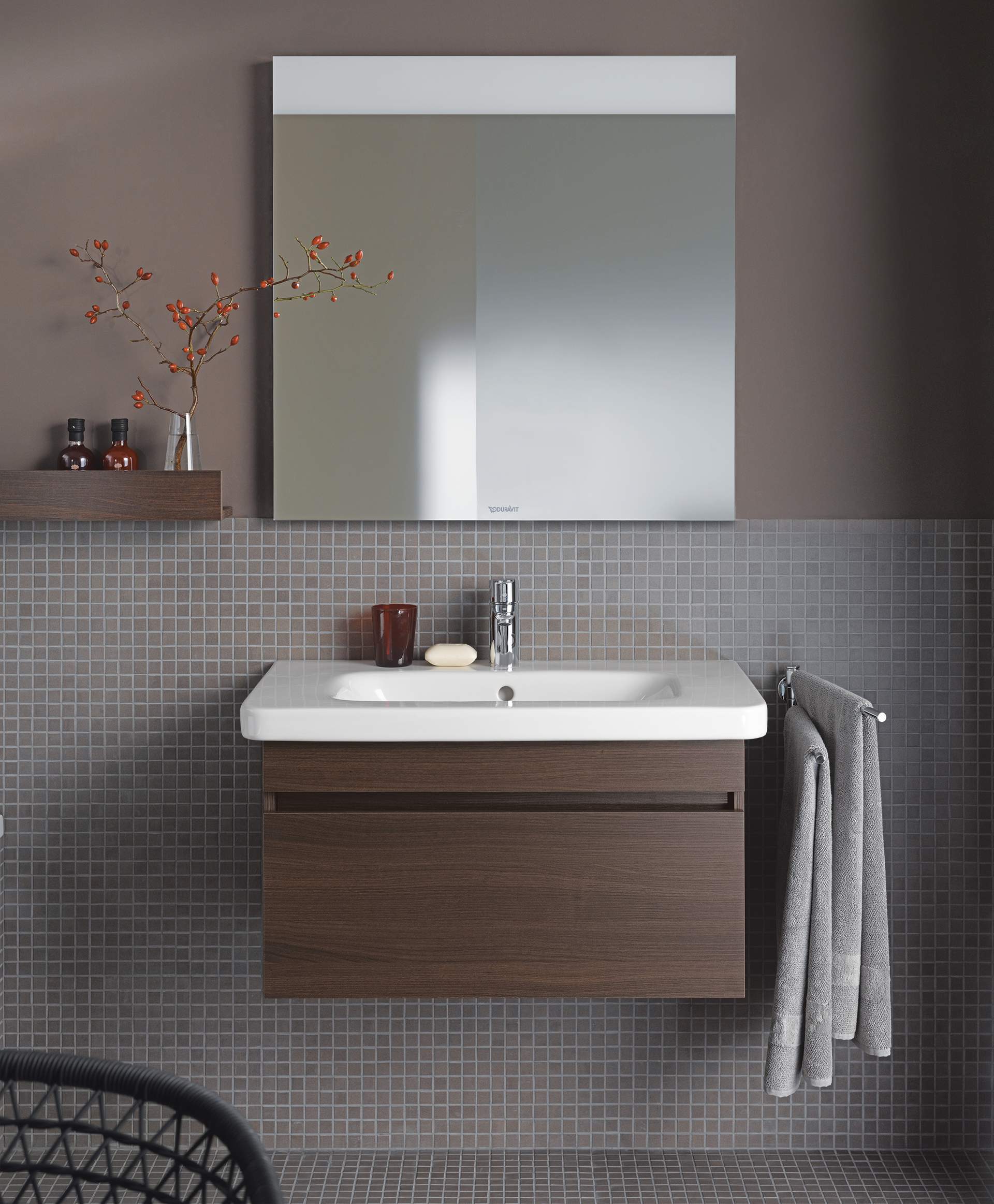 Раковина встраиваемая сверху Duravit DuraStyle 23201000001 с отверстием под смеситель, с переливом, с покрытием WonderGliss, белая