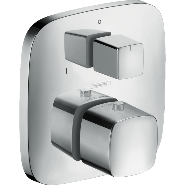 Термостат для ванны встраиваемый Hansgrohe PuraVida 15771000 с запорным/переключающим вентилем хром
