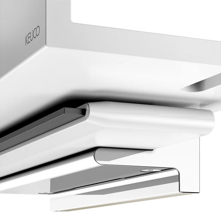 Полочка для душа съёмная KEUCO COLLECTION REVA 12859 510000 со встроенным стеклоочистителем, белый