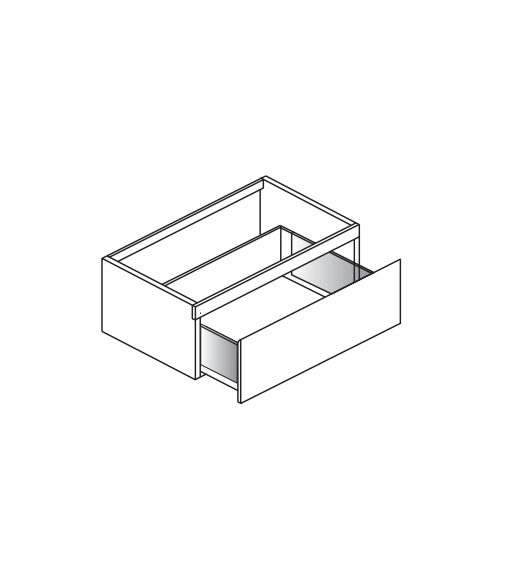 Тумба под раковину BMT IKON 970 209 ODF 01 0 431 1200х300х500 мм, 1 выдвижной ящик, цвет Italian Walnut