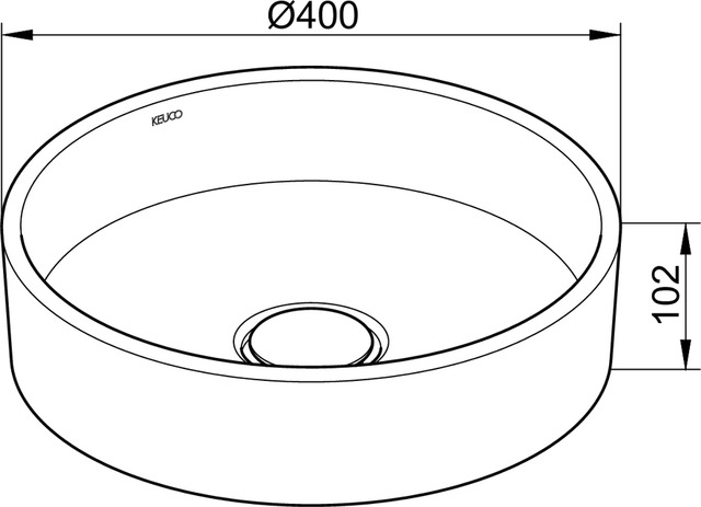 Раковина накладная KEUCO STAGELINE 32880 310400 без отверстия под смеситель, без перелива, белый