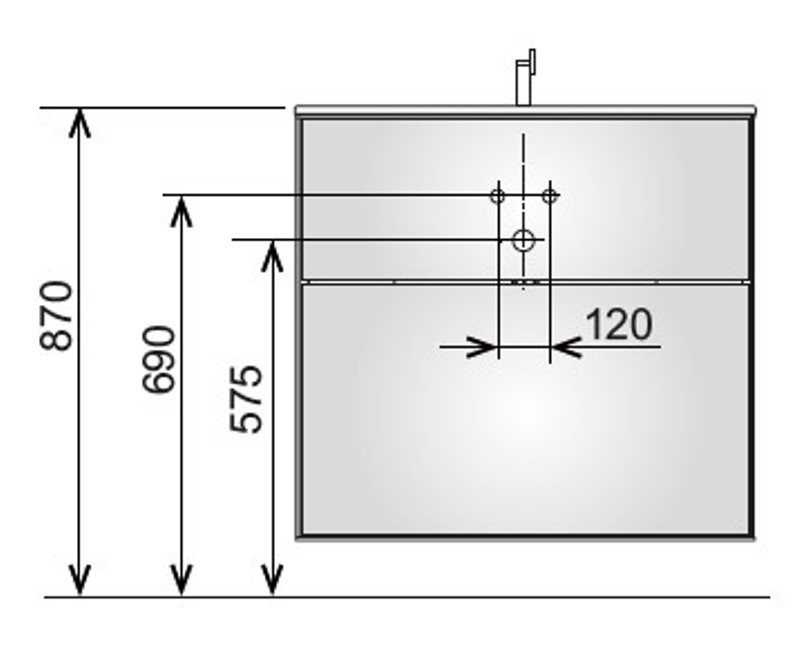 Тумба под раковину Keuco Edition Lignatur 33340 700012 700x650x535 мм фасад дуб, корпус дуб
