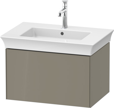 Тумба подвесная DURAVIT White Tulip WT42410H2H2 458 мм х 684 мм, с одним выдвижным ящиком, каменно-серый глянцевый