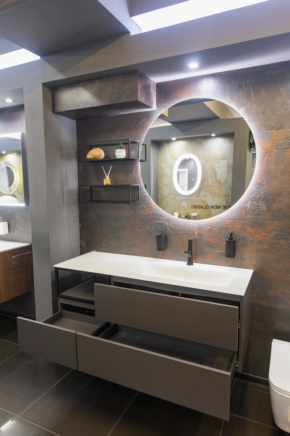 Зеркало круглое с LED-подсветкой BMT BLUES 4.0 801425090010/801999000140/801999000070  900х900х30 мм