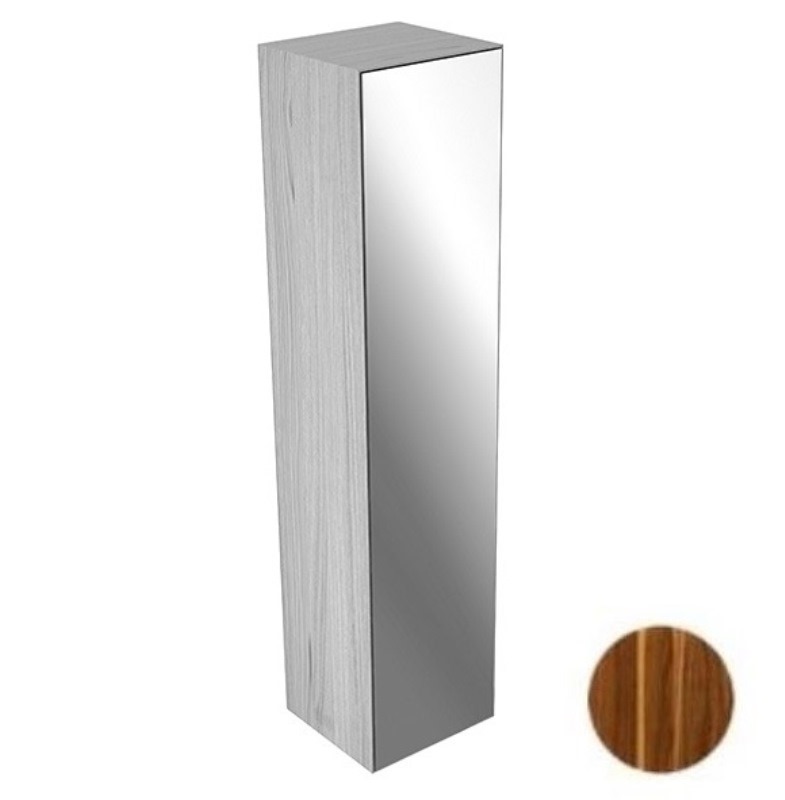 Высокий шкаф-пенал с зеркальным фасадом Keuco Edition Lignatur 33331 800001 400x1750x370 мм 1 дверь петли слева корпус орех