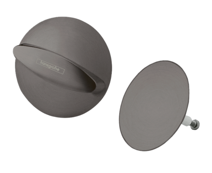 Внешняя часть набора для слива и перелива HANSGROHE Flexaplus 58185340 цвет Шлифованный чёрный хром