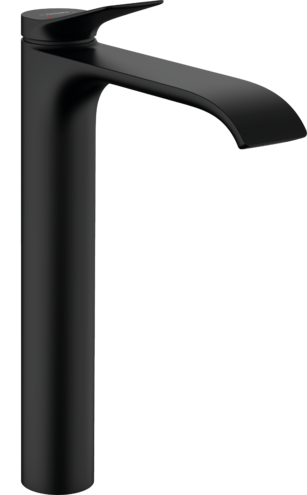 Смеситель для раковины однорычажный HANSGROHE Vivenis 75040670 250 мм, со сливным гарнитуром, чёрный матовый