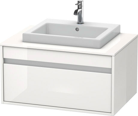 Тумба подвесная под раковину Duravit Ketho KT679402222 с выдвижным ящиком, белый глянцевый 