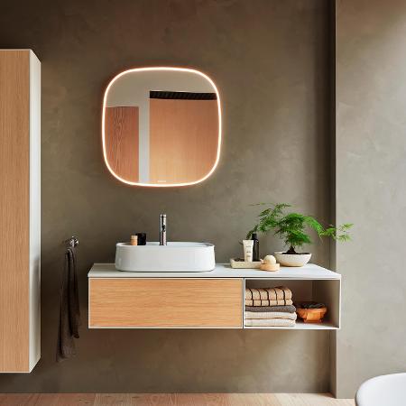 Зеркало с подсветкой и обогревом DURAVIT ZENCHA ZE7065000000000 500 мм х 500 мм, белое