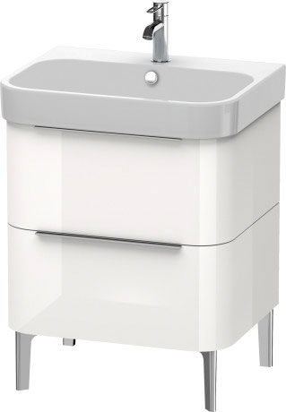 Тумба напольная под раковину Duravit Happy D.2 H2637202222 белый глянцевый