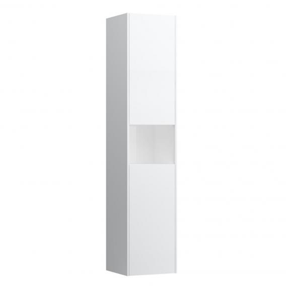 Высокий шкаф-пенал  Laufen Base  4.0270.1.110.261.1    165 см, с отрытой полкой, 2 двери без ручек, петли слева, белый глянцевый.