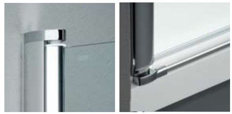 АКЦИЯ Дверь в нишу Provex Elegance/Vario 0005 NE 28 GL N 1000 мм х 1975 мм, матовый алюминий/стекло прозрачное