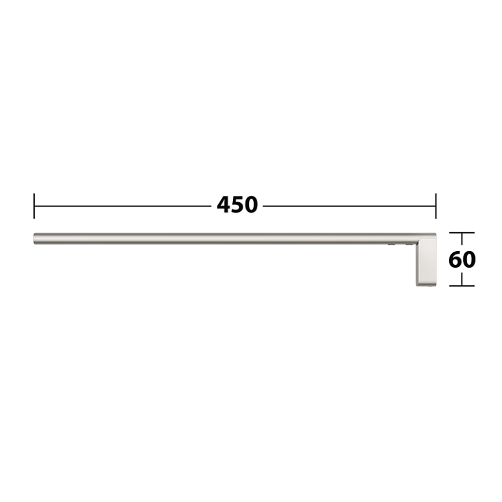 Держатель для полотенца Keuco Edition 400 11520 050000 одинарный, никель шлифованный 45 см