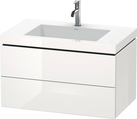 Тумба подвесная с раковиной Duravit L-Cube LC6927O2222 белый глянцевый