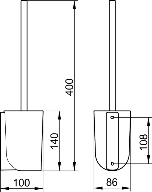 Колба для туалетного ершика KEUCO ELEGANCE NEW 11669 009000 Белый