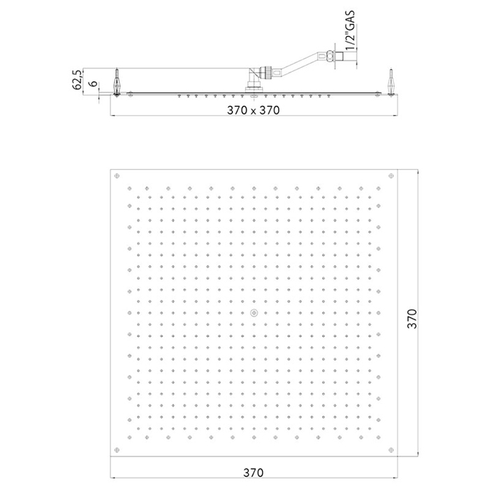 Верхний душ BOSSINI PARIS I01603.03 Хром