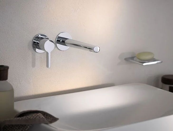 Однорычажный смеситель для раковины Keuco Edition 400 51516 030200 для встройки, шлифованная бронза