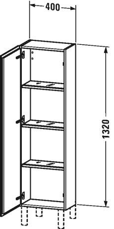 Шкаф подвесной Duravit L-Cube LC1168R3131 сосна серебристая (изделие снято с производства)