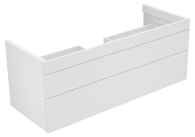 Тумба подвесная под раковину KEUCO EDITION 11 31561 210000 с двумя выдвижными ящиками, корпус/фасад глянцевый лак, белая