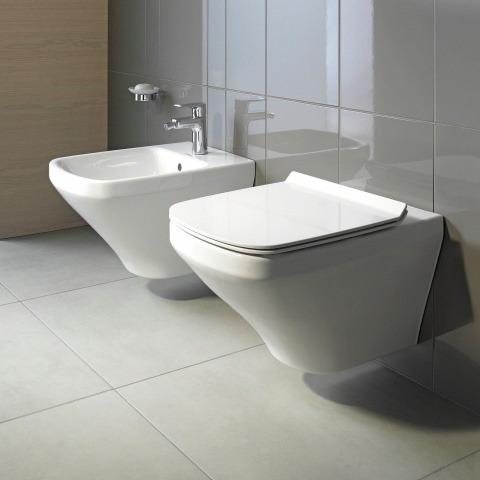 Унитаз подвесной с сиденьем Duravit DuraStyle Rimless 45710900A1 с вертикальным смывом, без смывного края, белый 