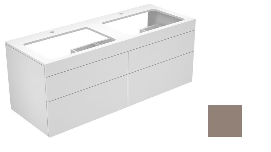 Тумба под умывальник Keuco Edition 400  31575 370100 корпус/фасад структурный лак трюфель