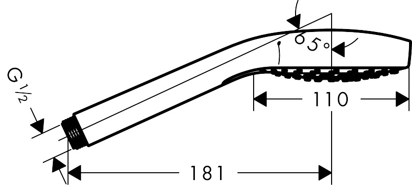 Ручной душ Hansgrohe Croma 110 Select S Vario 26802400 цвет Белый/Хром