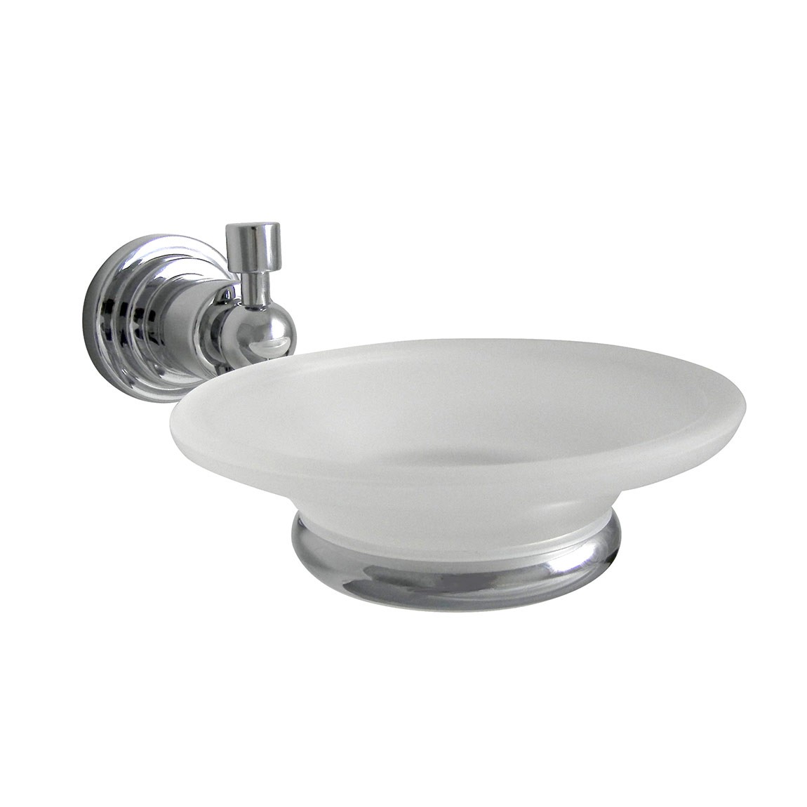 Мыльница настенная с держателем NICOLAZZI ACCESSORI Monte Croce 1487CR27 Хром/Белый