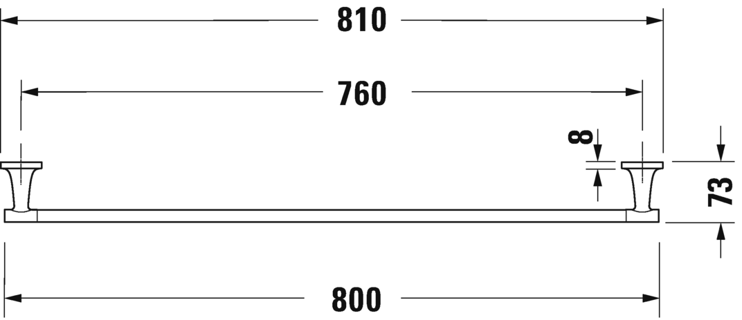 Полотенцедержатель Duravit Starck T 0099431000 хром