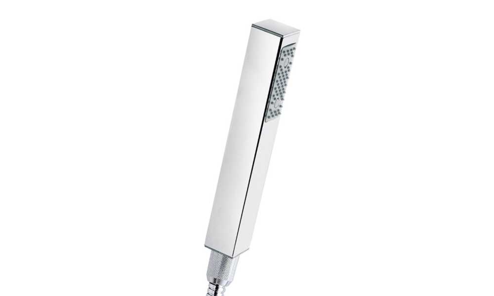 Душевой комплект BOSSINI Cube CB4004C.094 с ручным душем, фиксированным держателем и шлангом, цвет Шлифованный никель