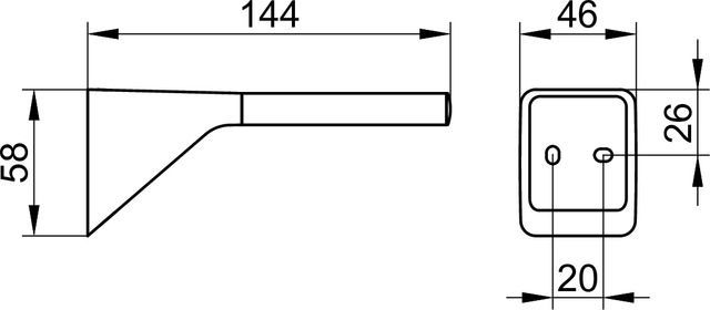 Держатель запасного рулона туалетной бумаги KEUCO AVENO 14663 370000 цвет Чёрный матовый
