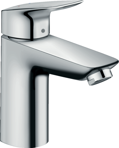 Смеситель для раковины Hansgrohe Logis 71104000 LowFlow со сливным гарнитуром хром