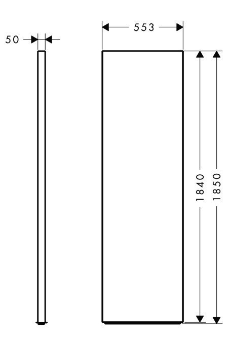 РАСПРОДАЖА Секция - элемент AXOR Urquiola 42511000 без нагрева с зеркалом