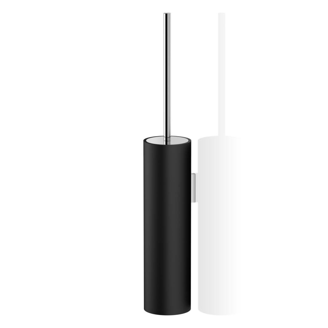 Ершик для унитаза подвесной, DECOR WALTHER (STONE WBG)  0970964   52 X Ø 8,5 х9,5 см,  композит Solid Surface, черный  матовый/хром