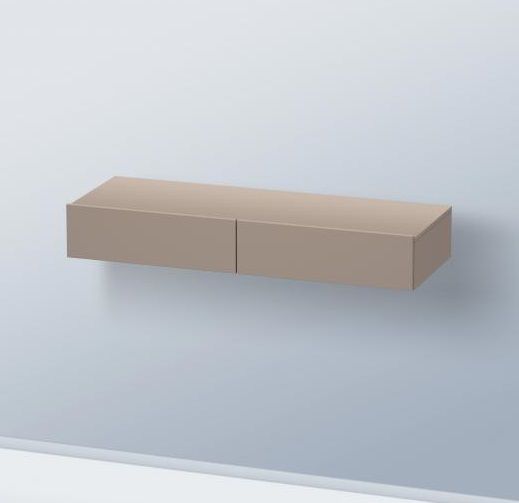 Полка Duravit DuraStyle DS827104343 с двумя выдвижными ящиками, базальт матовый