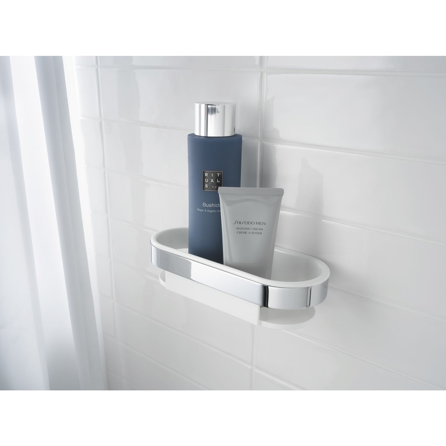 Полка для душа (корзина) Keuco Smart.2 14758 010100 хром, белый (изделие снято с производства)