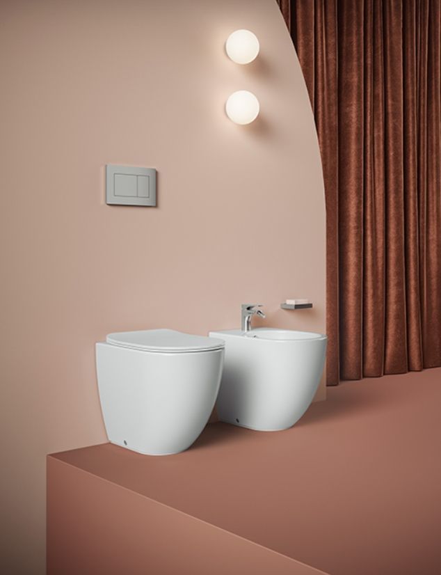 Биде напольное ARTCERAM FILE 2.0 FLB002 01 30 370 мм х 520 мм, с отверстием под смеситель, с переливом, белый глянцевый